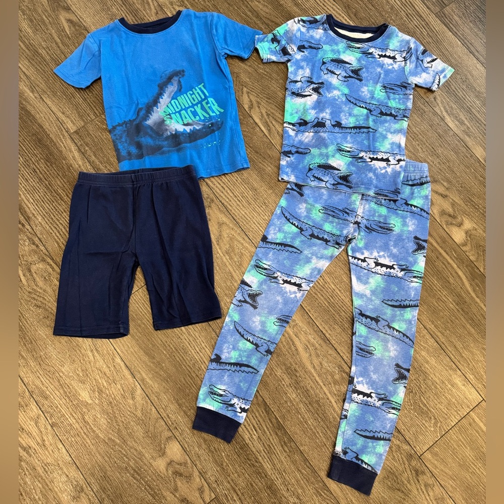 Carter’s Boys Alligator Snug Fit 4-Piece Pajama Set - 8